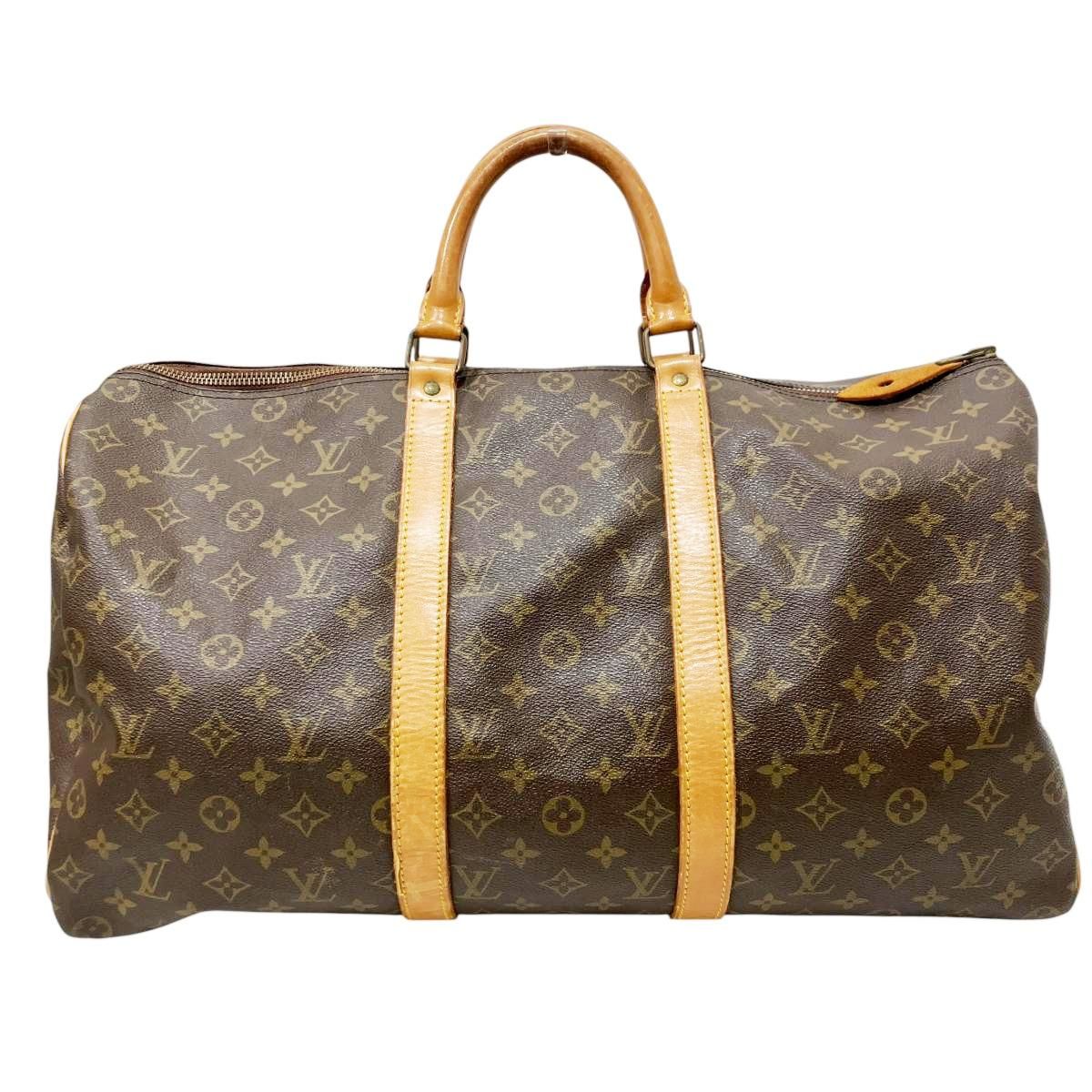 Louis Vuitton Keepall 50 Monogram Boston Bag Canvas