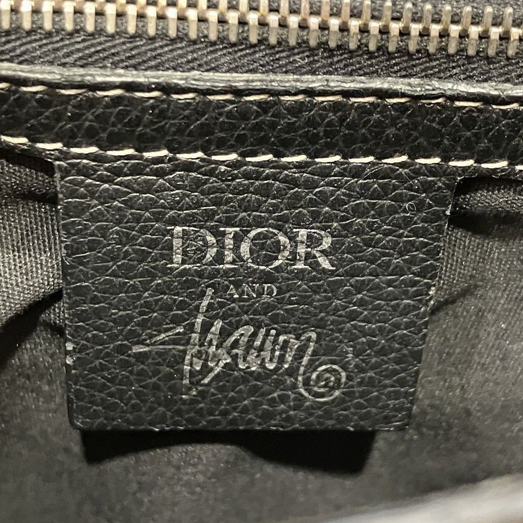 Dior Shawn Stussy Collaboration Saddle Bee Pouch Shoulder Bag Leather — view 4