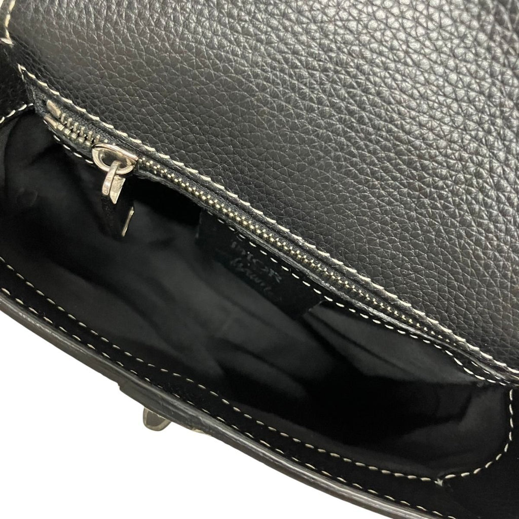 Dior Shawn Stussy Collaboration Saddle Bee Pouch Shoulder Bag Leather — view 6