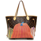 Louis Vuitton Neverfull MM Yayoi Kusama Collaboration Monogram Tote Bag Canvas