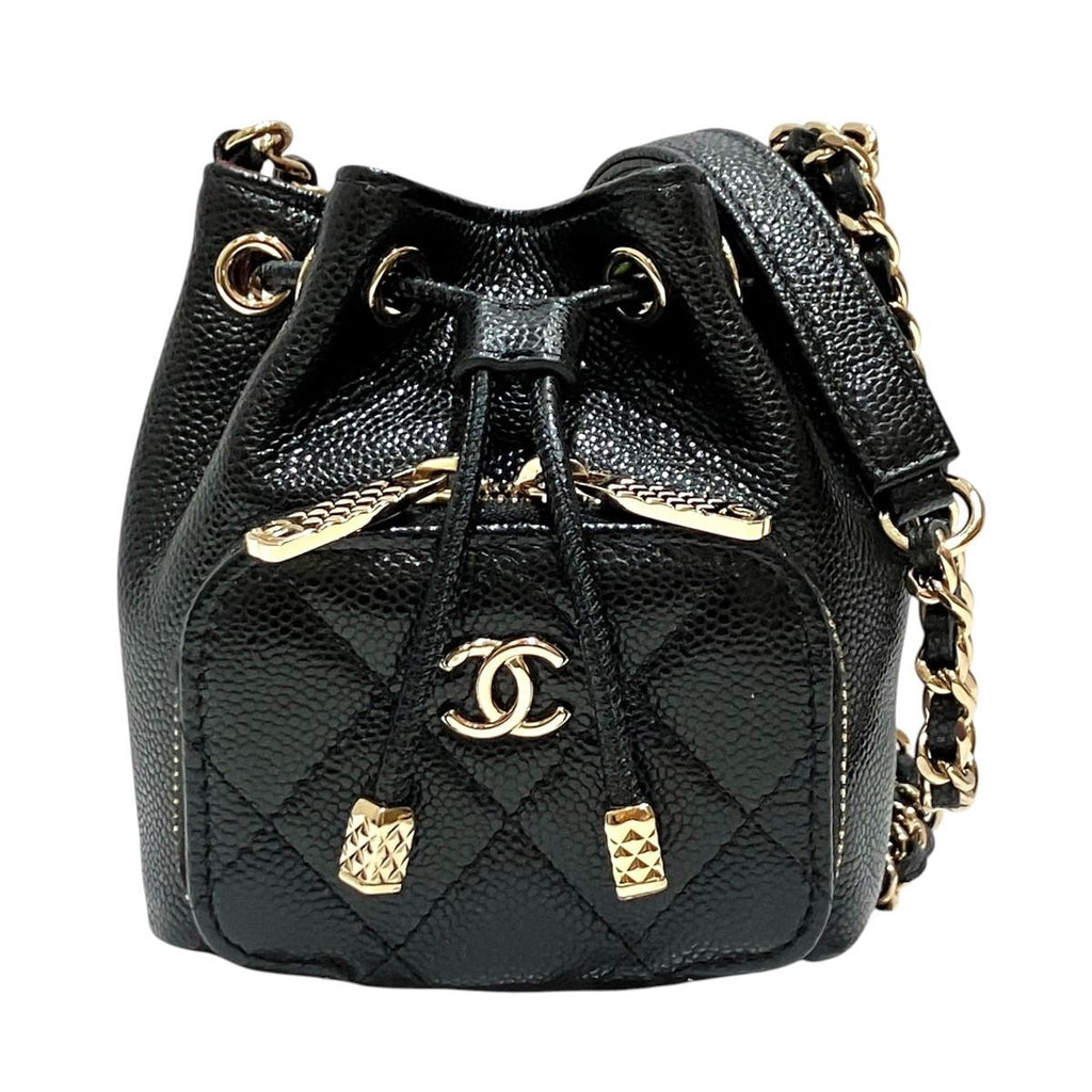 Chanel Quilted Shoulder Bag Caviar Leather