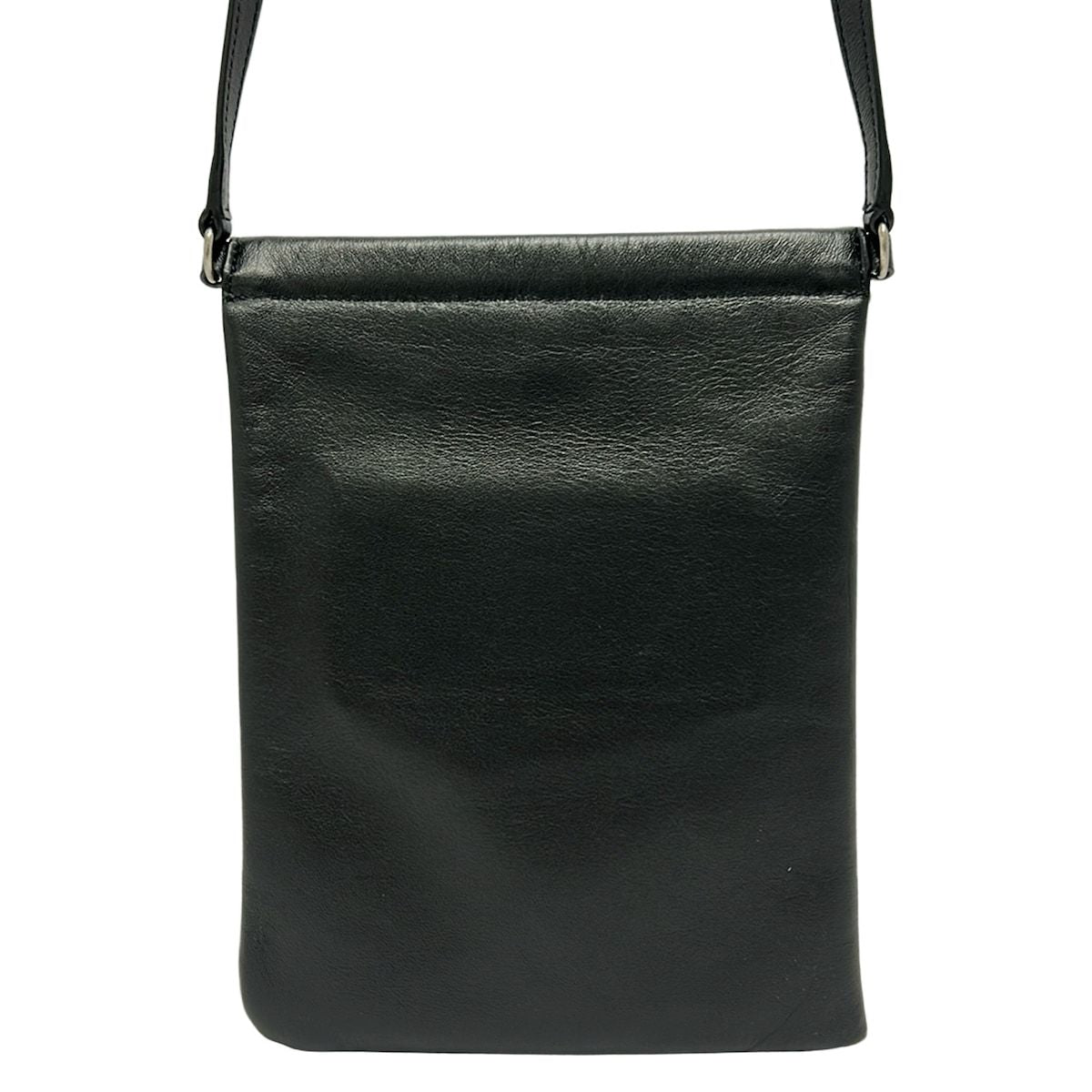 Saint Laurent Paris Shoulder Bag Flat Cross Black Leather — view 3