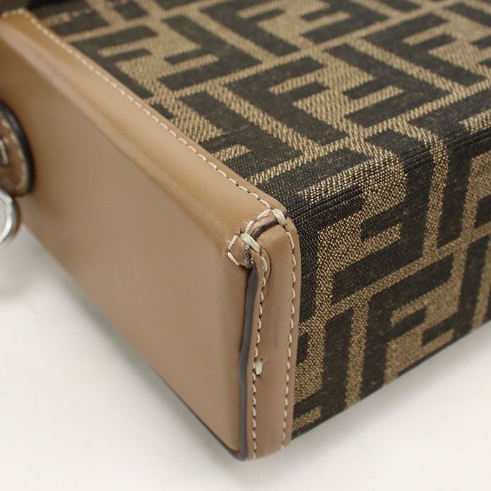 Fendi Soft Trunk 2-Way Baguette Handbag Jacquard — view 7
