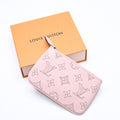 Louis Vuitton Pochette Cles Coin Purse Monogram Mahina Salmon Pink