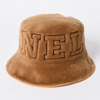 Chanel Bucket Hat Reversible Shearling Hat CC Logo Brown — view 3