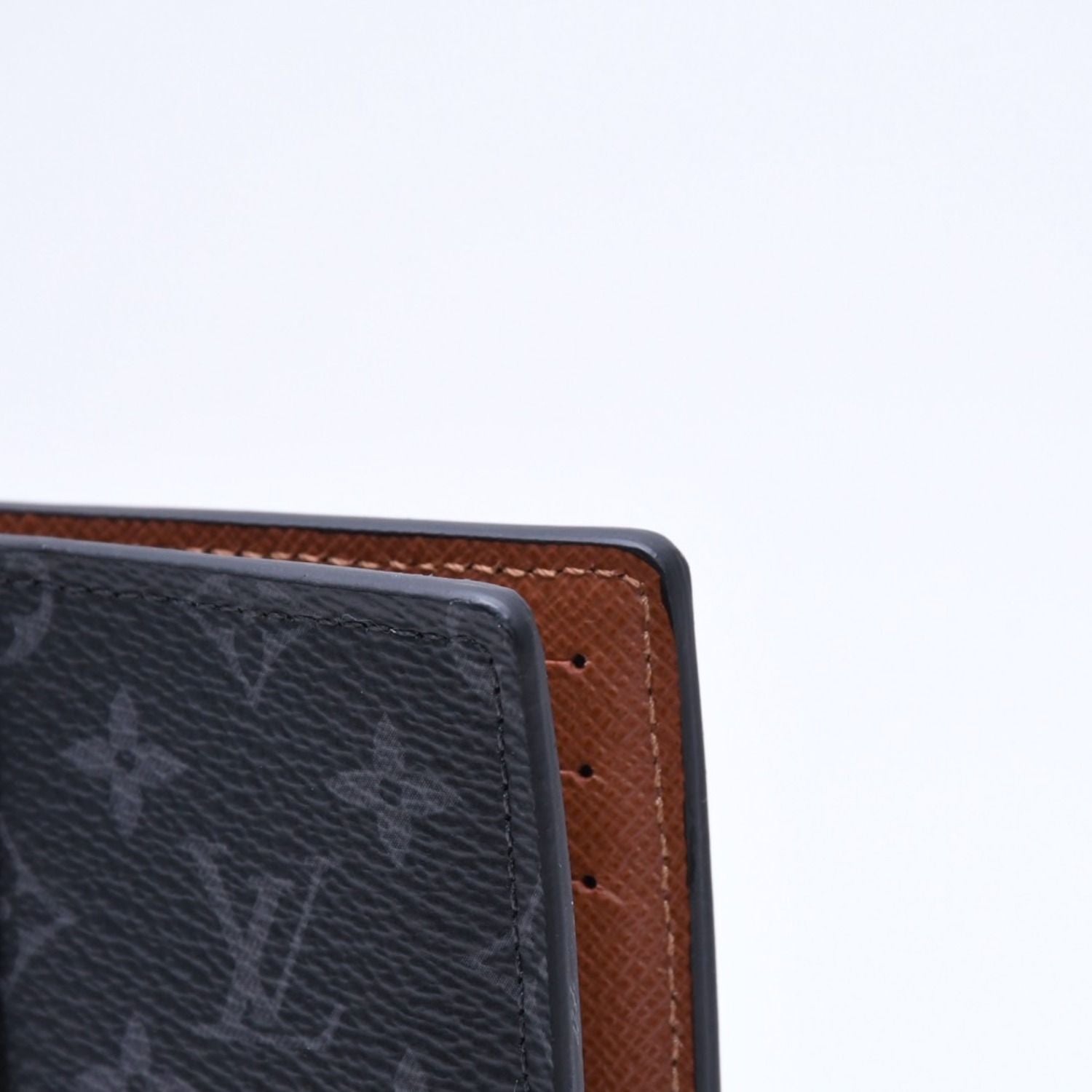 Louis Vuitton Card Case Monogram Eclipse Touchwork Pocket Organizer Black Gray — view 4