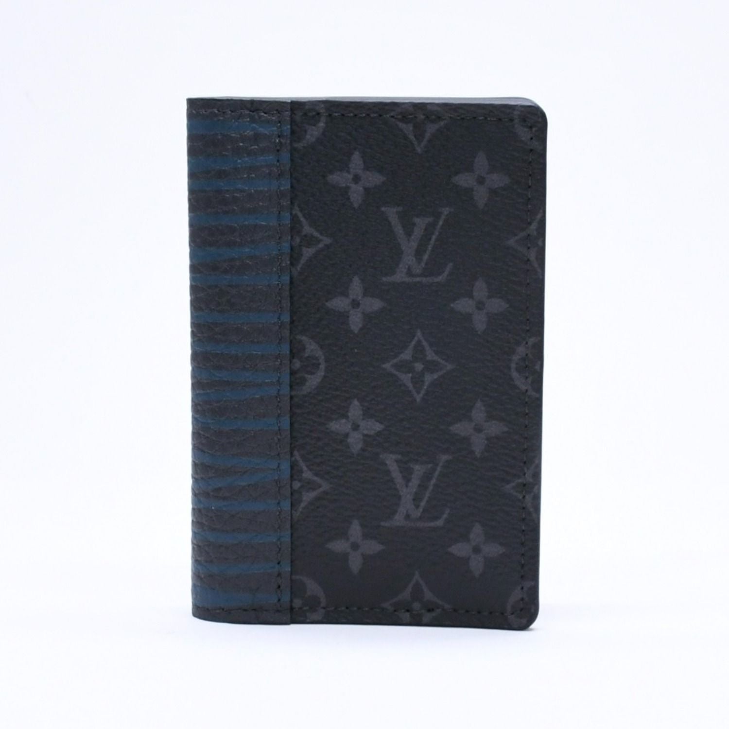 Louis Vuitton Card Case Monogram Eclipse Touchwork Pocket Organizer Black Gray — view 2