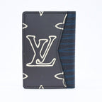 Louis Vuitton Card Case Monogram Eclipse Touchwork Pocket Organizer Black Gray — view 3