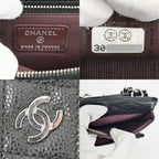 Chanel Chain Phone Case Shoulder Bag Quilted Black Silver — view 6
