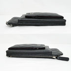 Chanel Chain Phone Case Shoulder Bag Quilted Black Silver — view 4