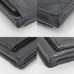Chanel Chain Phone Case Shoulder Bag Quilted Black Silver — view 8