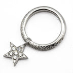 Chanel Ring Comet Star Swing Drop Pave Diamond — view 3