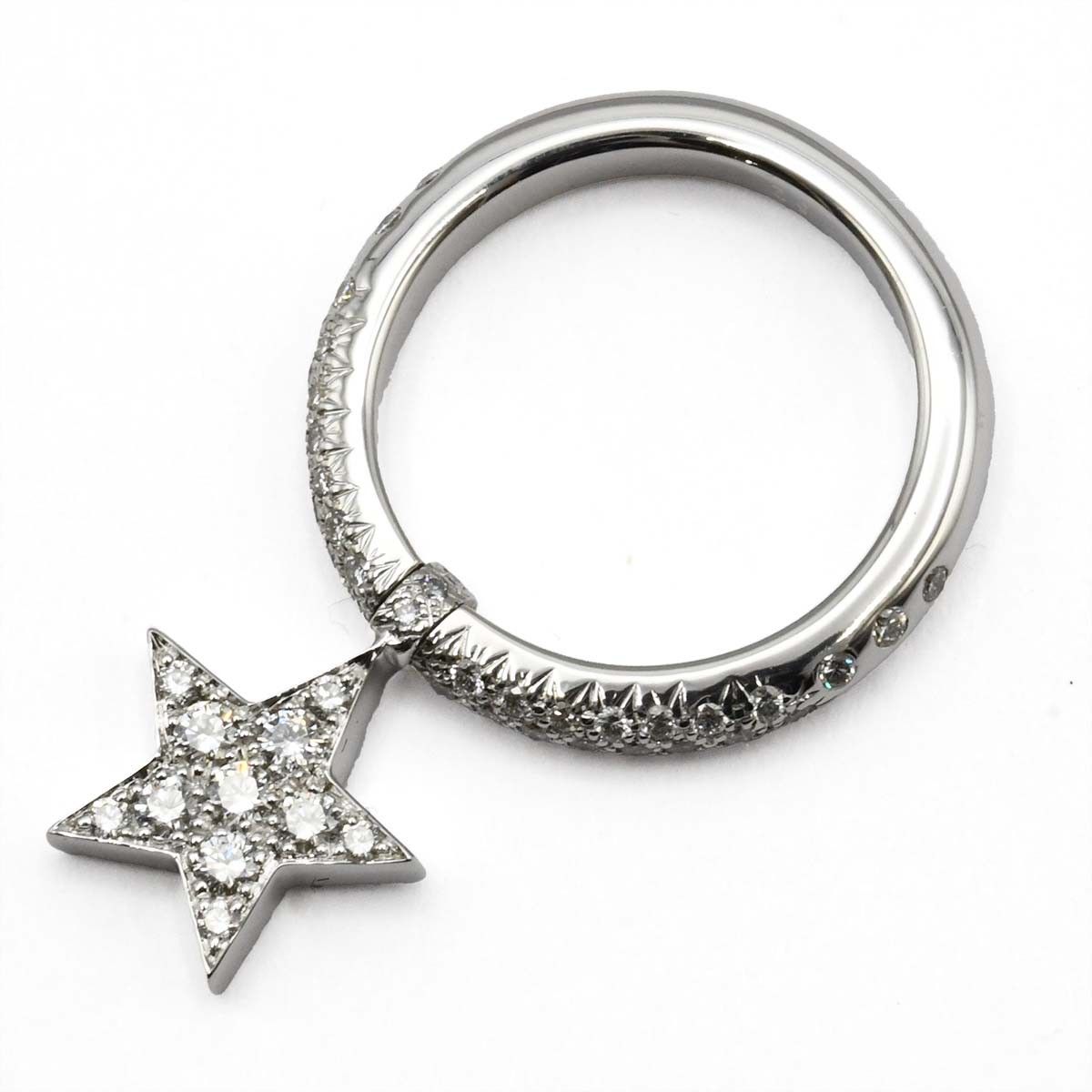 Chanel Ring Comet Star Swing Drop Pave Diamond — view 3