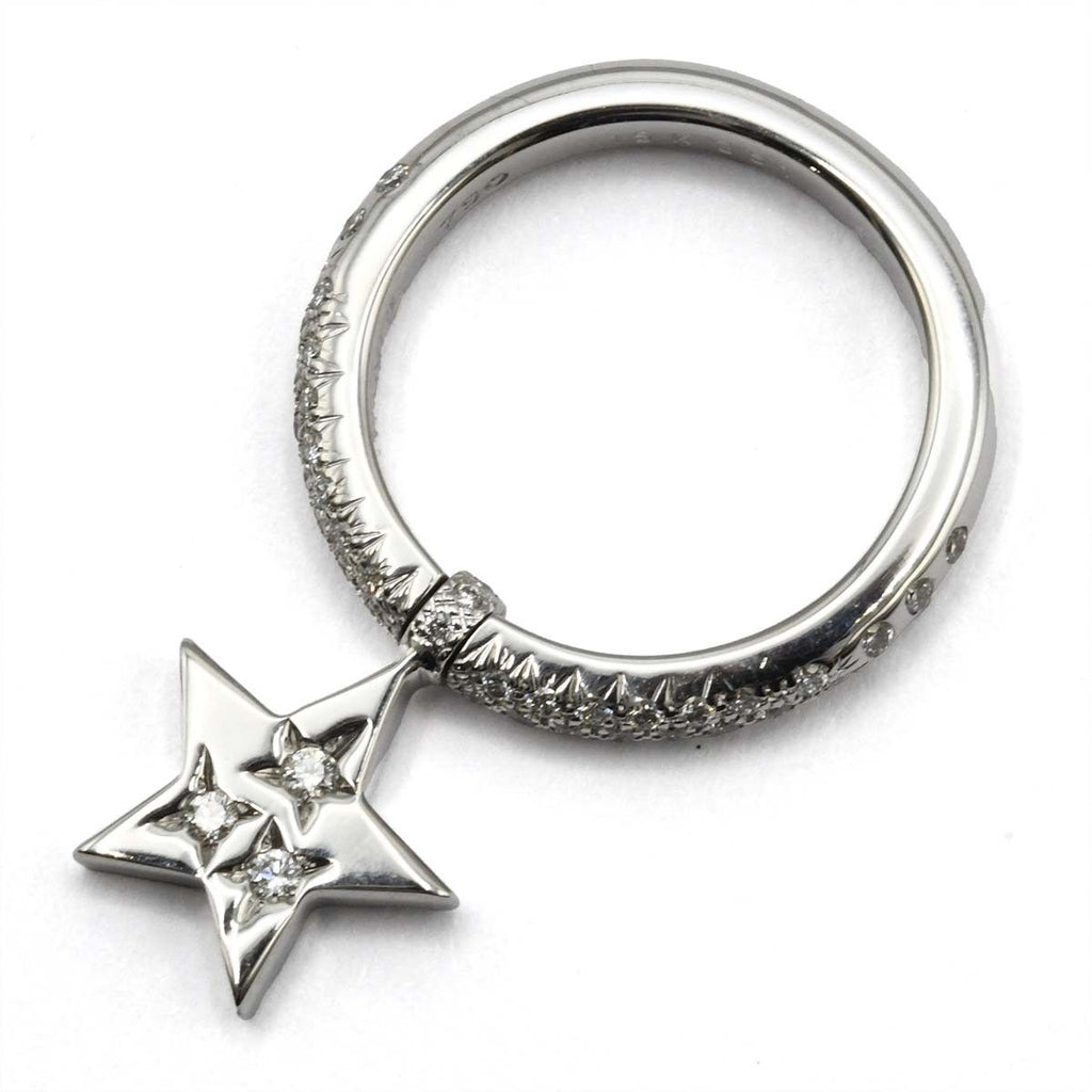 Chanel Ring Comet Star Swing Drop Pave Diamond — view 4