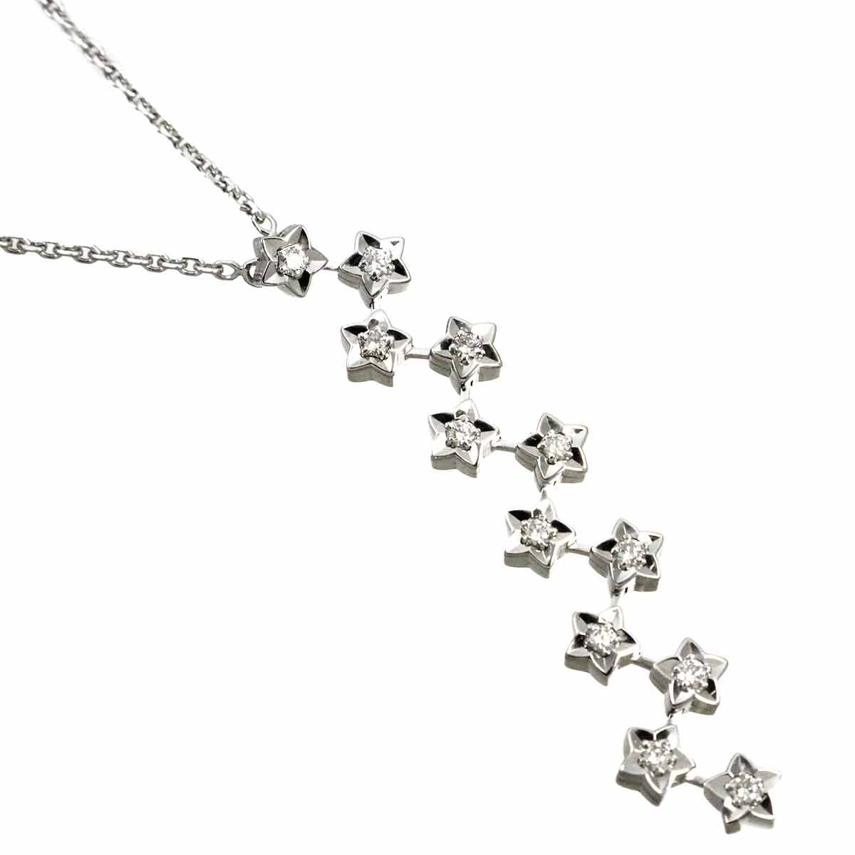 Chanel Comet Diamond Necklace 41 18k White Gold 750 Star — view 3