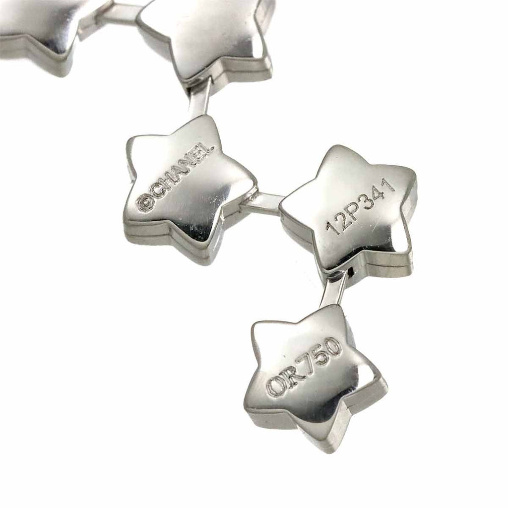 Chanel Comet Diamond Necklace 41 18k White Gold 750 Star — view 4
