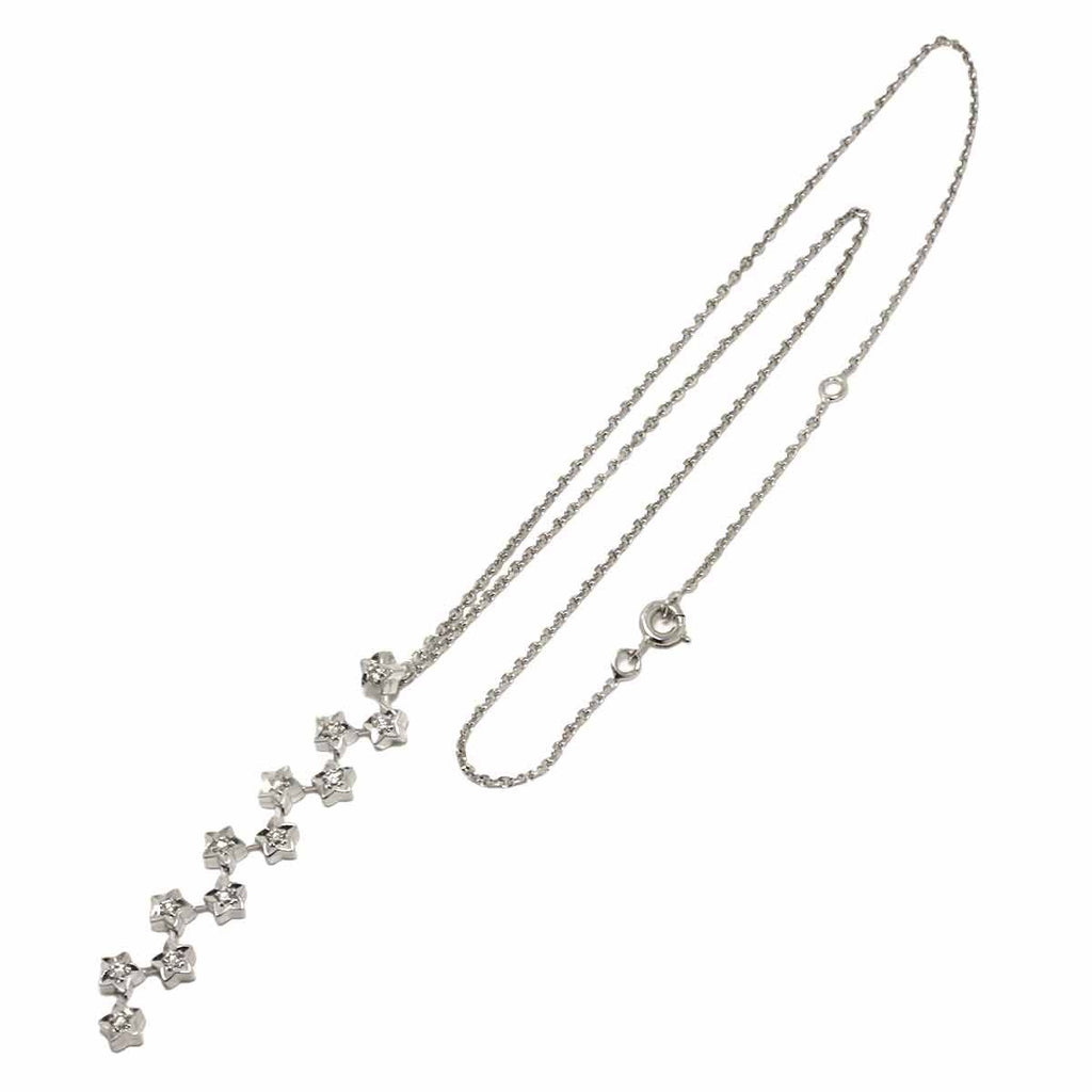 Chanel Comet Diamond Necklace 41 18k White Gold 750 Star — view 2