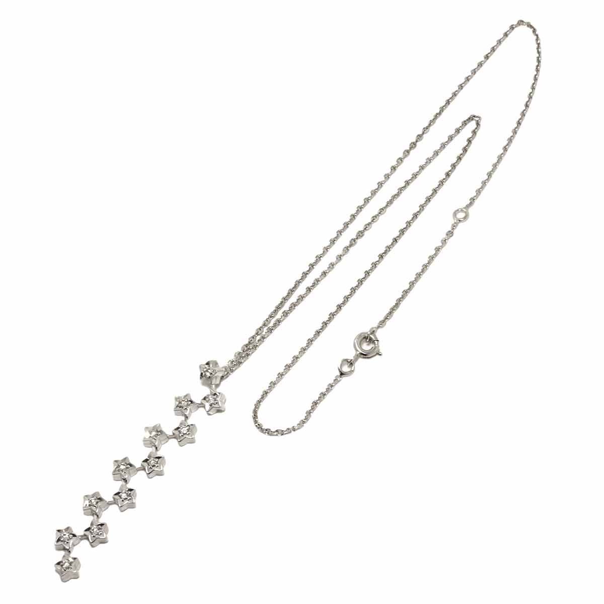 Chanel Comet Diamond Necklace 41 18k White Gold 750 Star — view 2