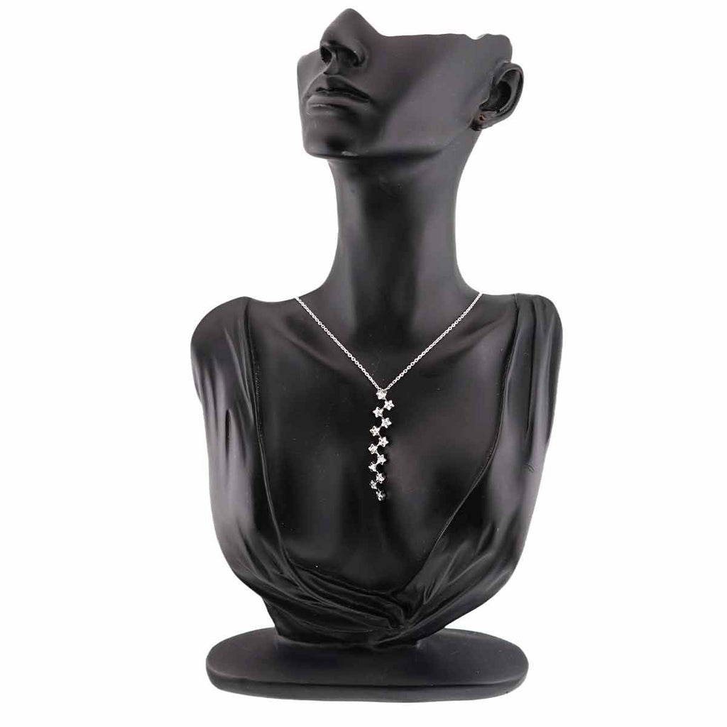 Chanel Comet Diamond Necklace 41 18k White Gold 750 Star — view 7