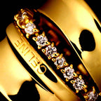 Celine Ring Diamond 18k Yellow Gold 750 Logo — view 5