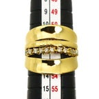 Celine Ring Diamond 18k Yellow Gold 750 Logo — view 6