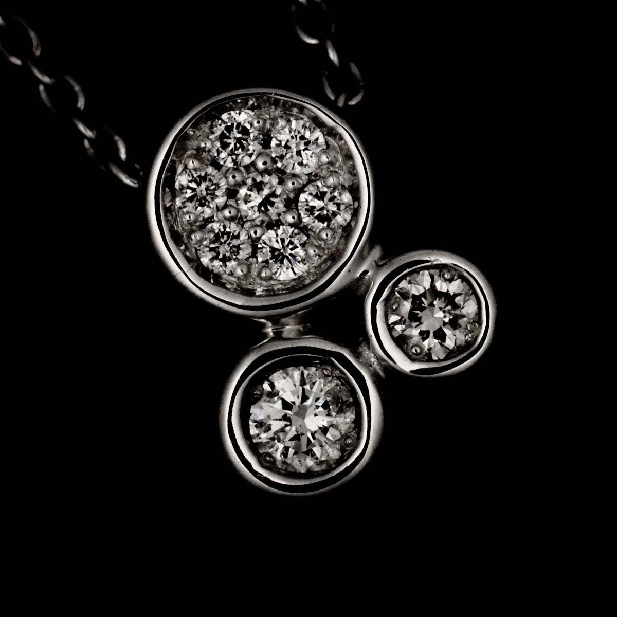 Celine Diamond Necklace 42 18k White Gold — view 8