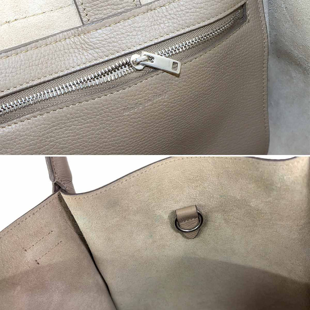 Celine Big Bag Small with Long Strap 2-Way Bag Leather Beige — view 8
