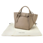 Celine Big Bag Small with Long Strap 2-Way Bag Leather Beige — view 2