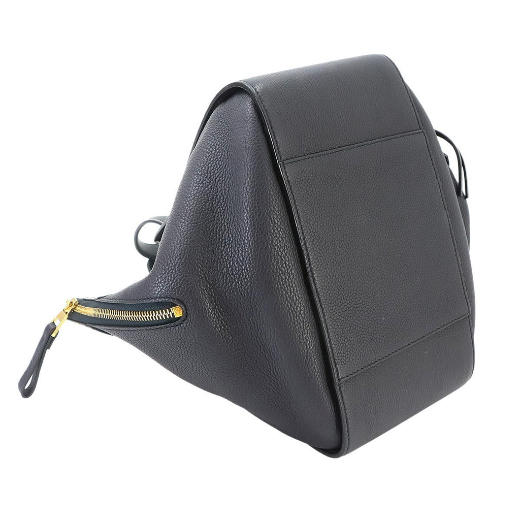 Loewe Hammock Small 2-Way Bag Leather Navy Black — view 4