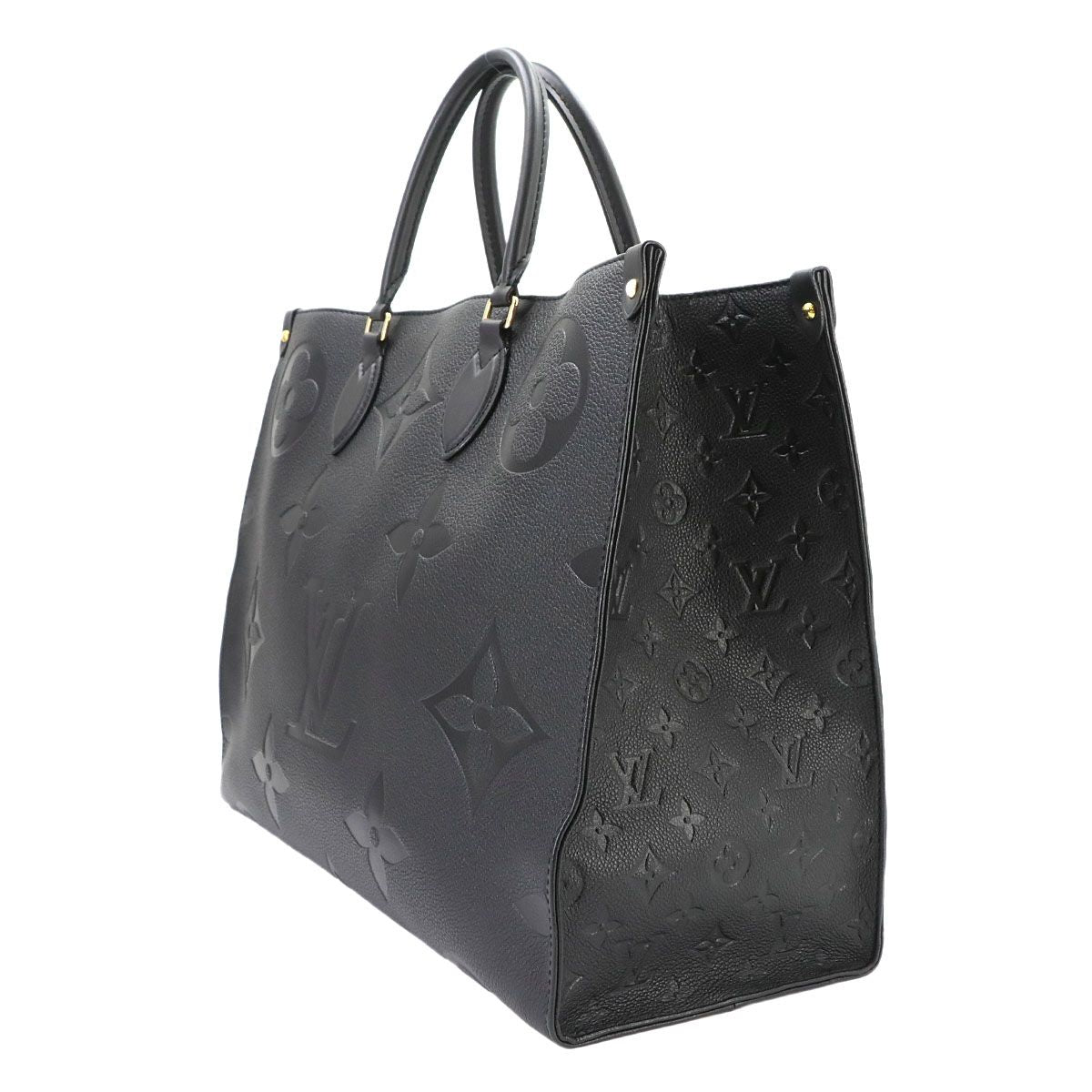 Louis Vuitton Monogram Empreinte On The Go GM 2-Way Tote Shoulder Bag Black — view 4