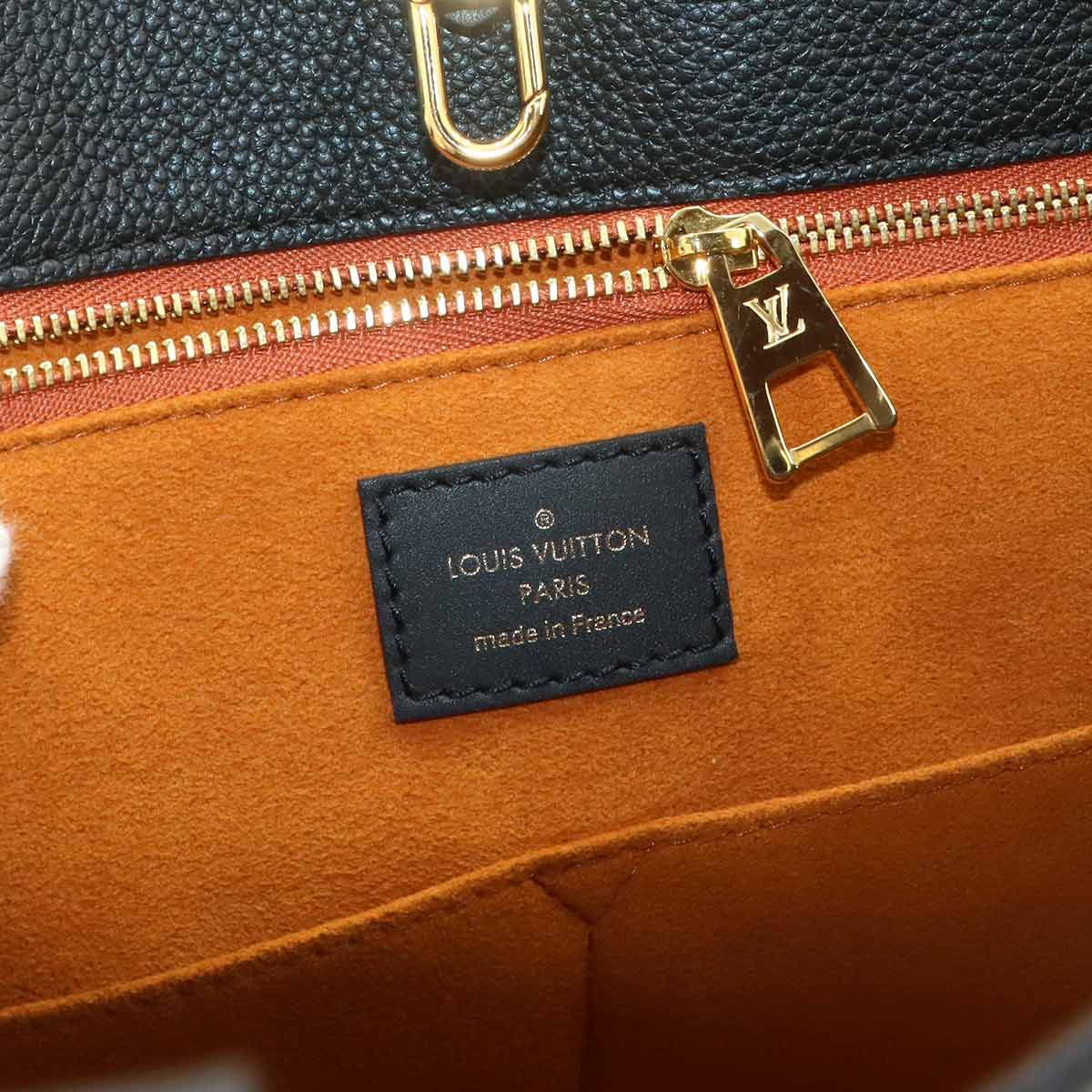 Louis Vuitton Monogram Empreinte On The Go GM 2-Way Tote Shoulder Bag Black — view 8