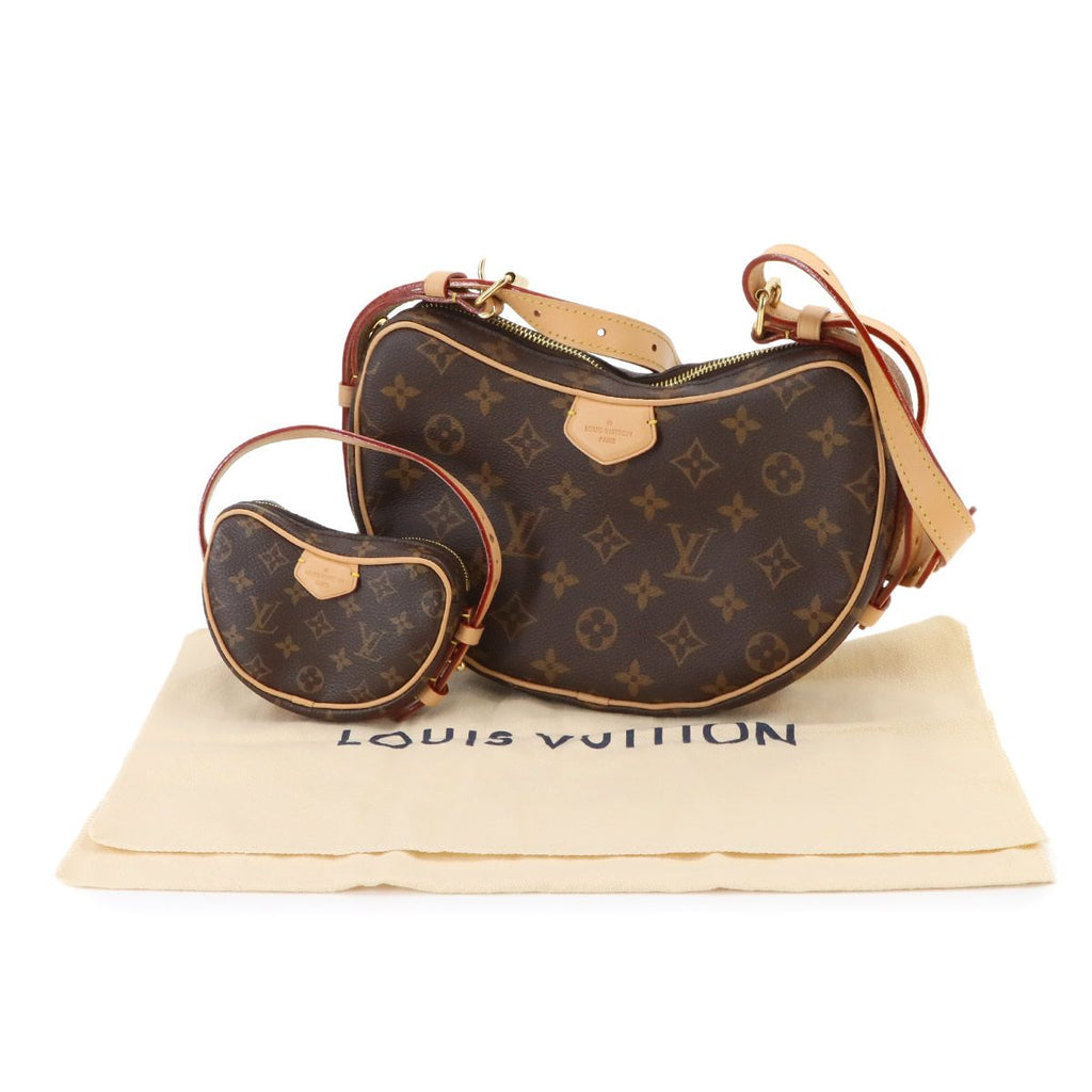 Louis Vuitton Monogram Croissant Shoulder Bag Brown Gold — view 2