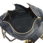 Chanel 19 Quilted Hobo 2-Way Hand Chain Shoulder Bag Lambskin Black — view 6