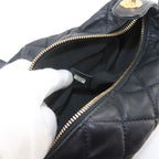 Chanel 19 Quilted Hobo 2-Way Hand Chain Shoulder Bag Lambskin Black — view 8