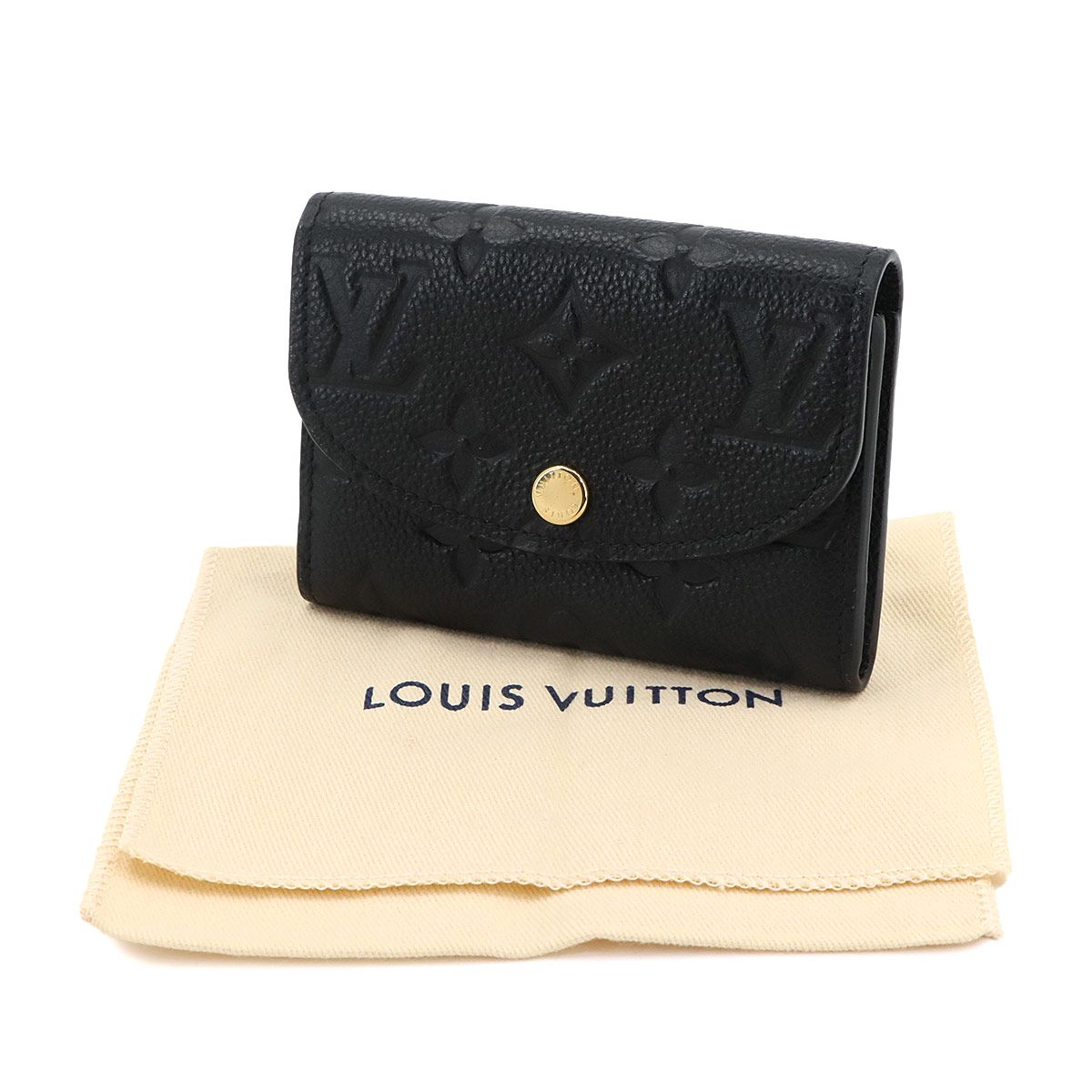 Louis Vuitton Monogram Empreinte Porte Monnaie Rosalie Bifold Wallet Noir — view 2