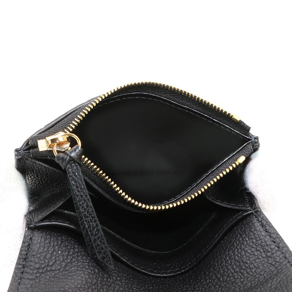 Louis Vuitton Monogram Empreinte Porte Monnaie Rosalie Bifold Wallet Noir — view 8