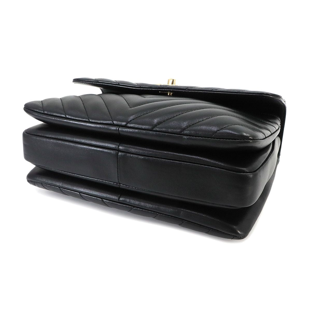 Chanel Trendy CC Chevron V-stitch 2-Way Hand Chain Shoulder Bag Leather Black — view 5