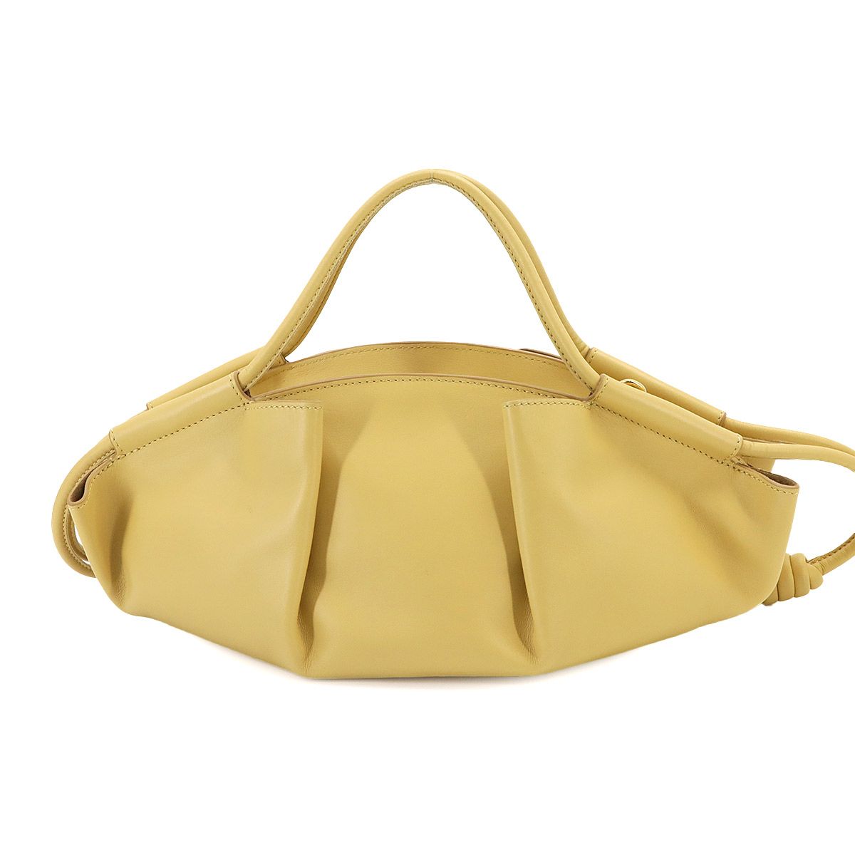 Loewe Paseo Small 2-Way Bag Leather Yellow Gold — view 3