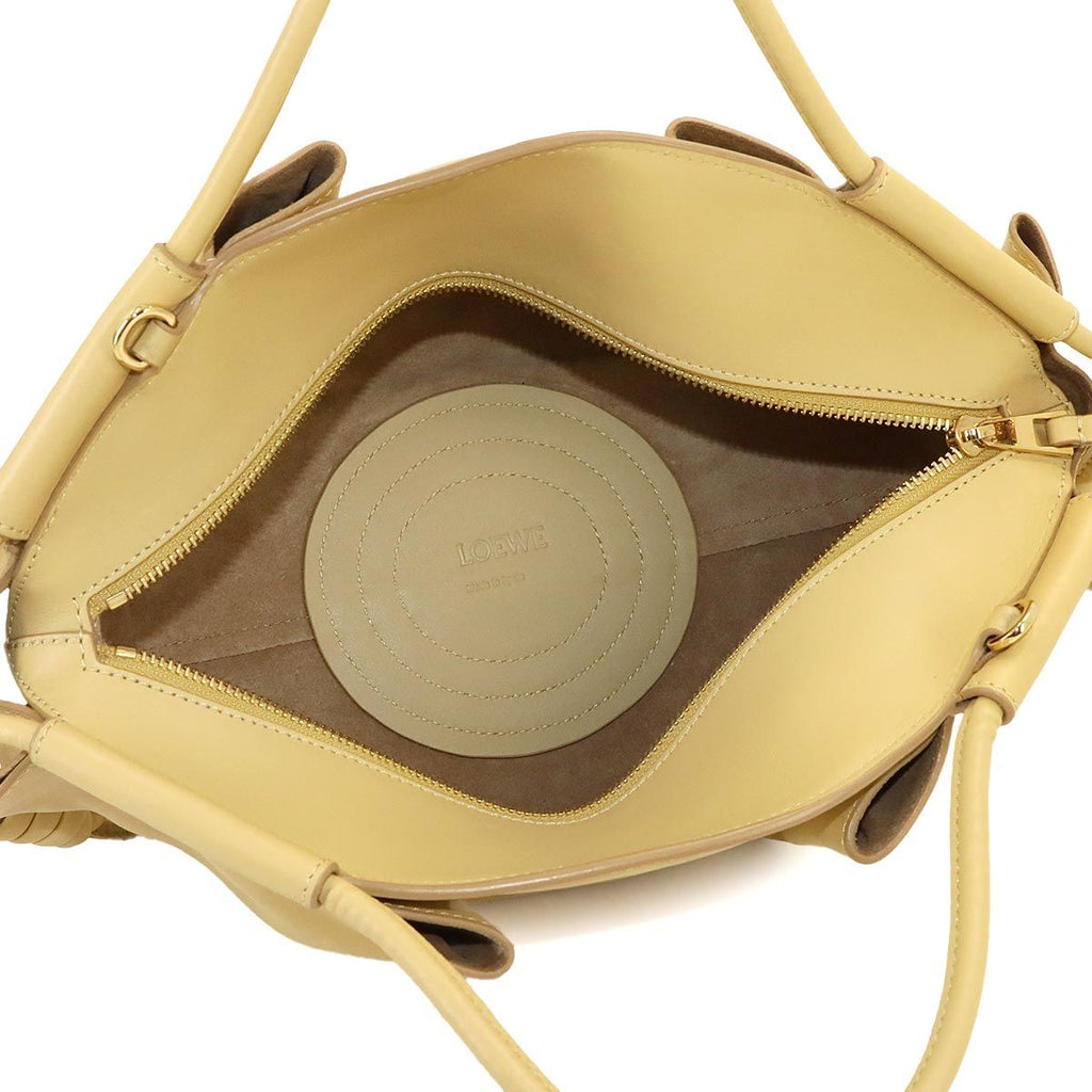 Loewe Paseo Small 2-Way Bag Leather Yellow Gold — view 7