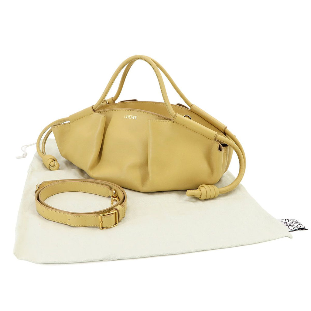 Loewe Paseo Small 2-Way Bag Leather Yellow Gold — view 2