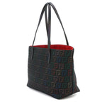 Fendi Zucchino Hand Bag Canvas Leather Black Gold Bag — view 3