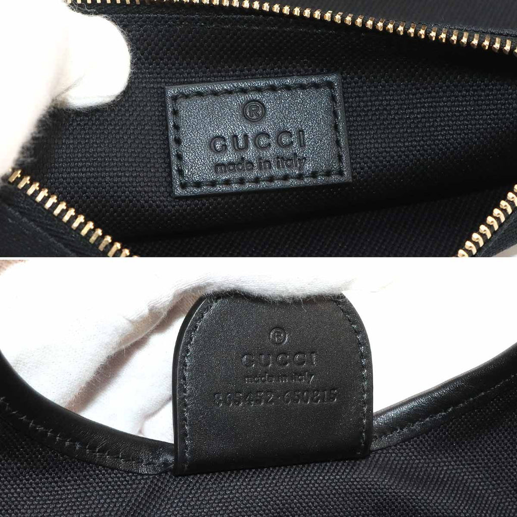Gucci GG Embossed Ophidia 2-Way Tote Shoulder Bag Leather Black Gold — view 8