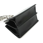 Fendi Peekaboo Cut Petit Shoulder Bag Leather Black Silver — view 5