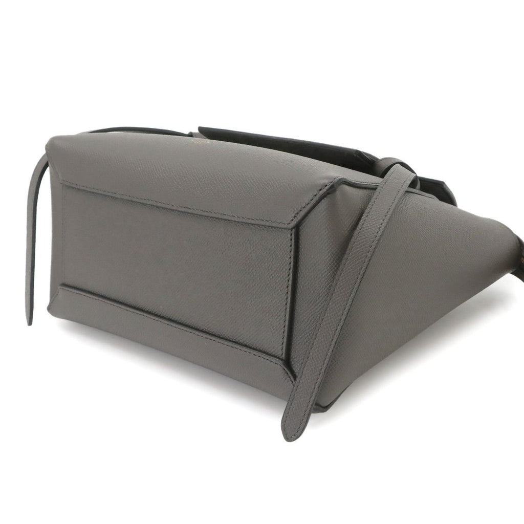 Celine Belt Bag Micro 2-Way Leather Gray Gold — view 4