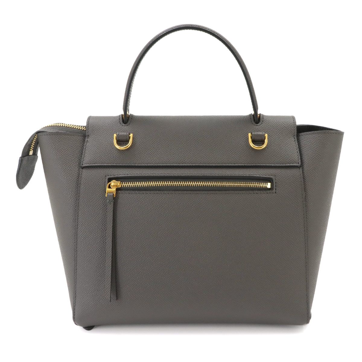 Celine Belt Bag Micro 2-Way Leather Gray Gold — view 2