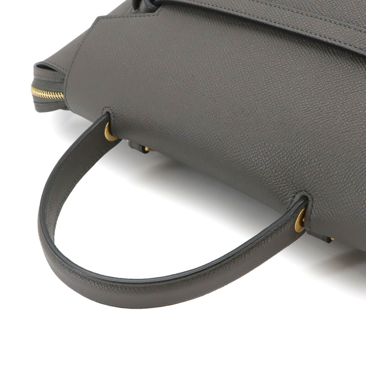 Celine Belt Bag Micro 2-Way Leather Gray Gold — view 5