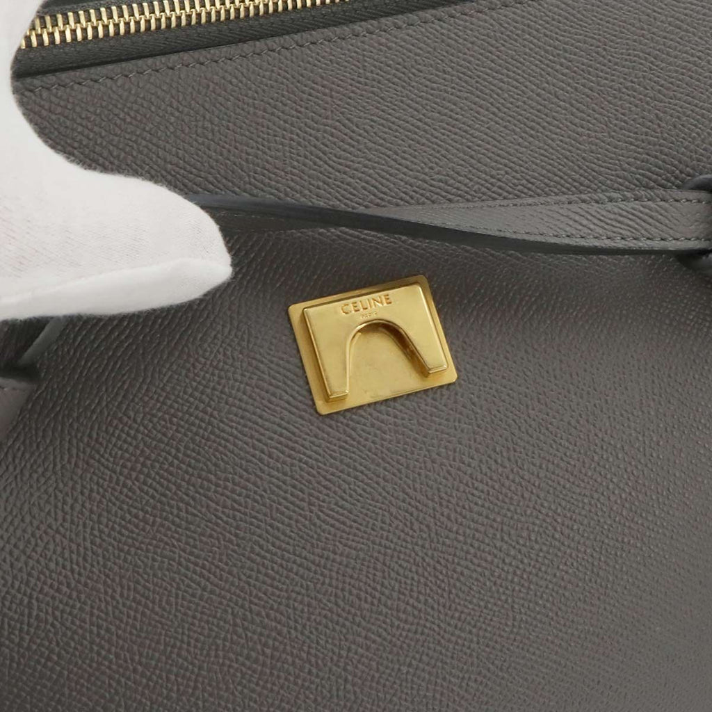 Celine Belt Bag Micro 2-Way Leather Gray Gold — view 8