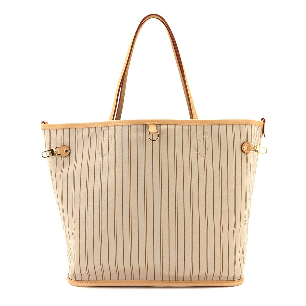 Louis Vuitton Monogram Neverfull Inside Out MM Tote Shoulder Bag Sand — view 3