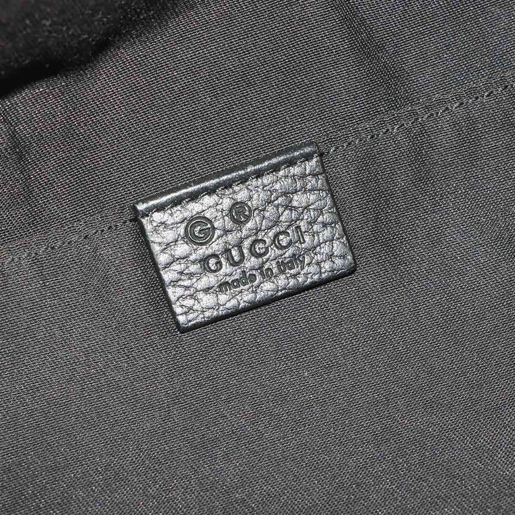 Gucci GG Nylon Crossbody Waist Bag Leather Black Silver — view 7