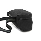 Gucci GG Nylon Crossbody Waist Bag Leather Black Silver — view 3